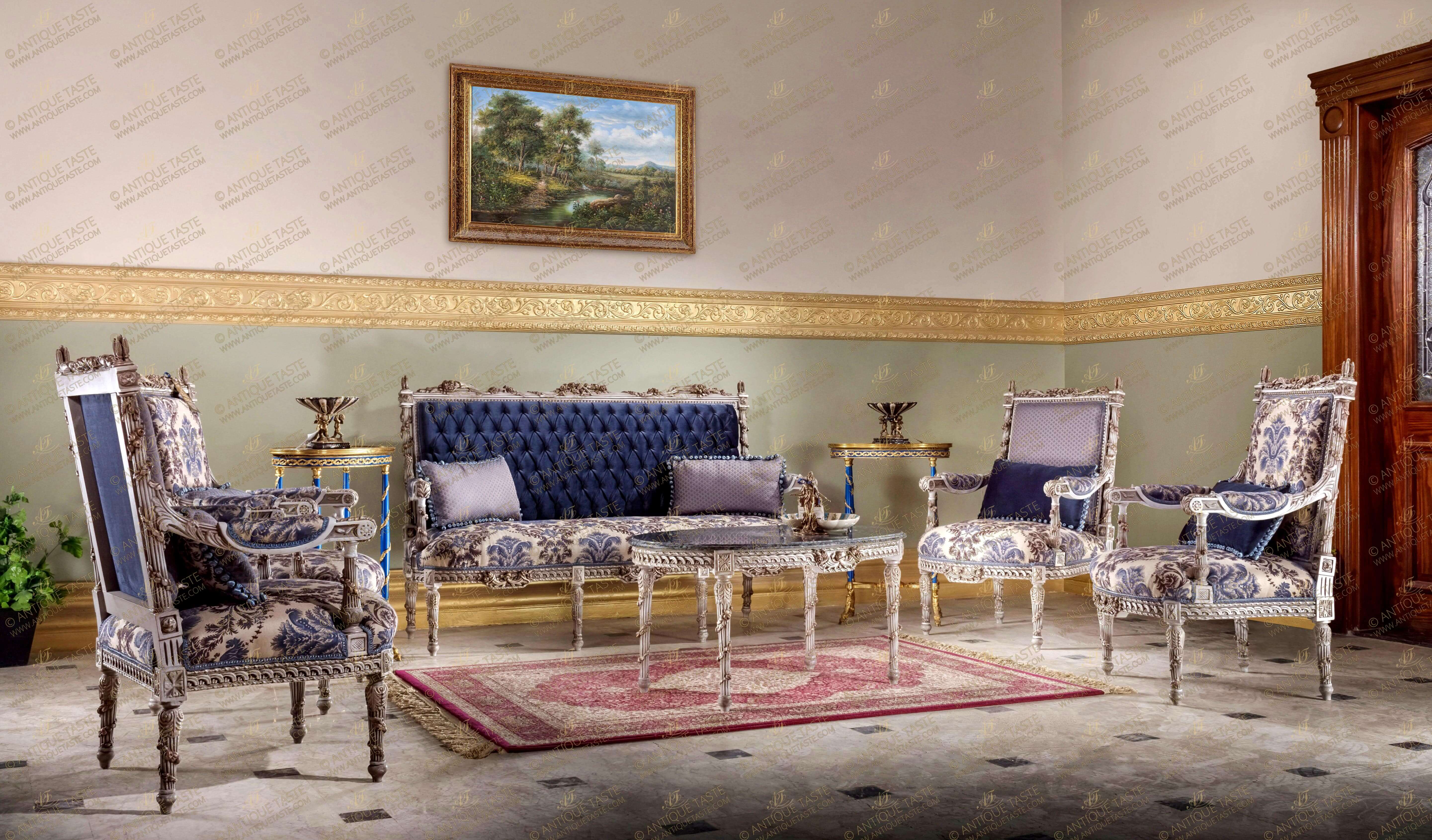Living Room Sets, Louis XVI Style Sofa & Chairs