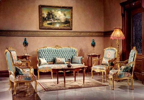 Parlor Set, Settee, Chairs, Two Louis XV Style Three-Piece Gilt Parlor  Suite!