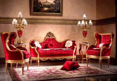 French Louis XV style carved and gilded five pieces Royal Sofa Set
