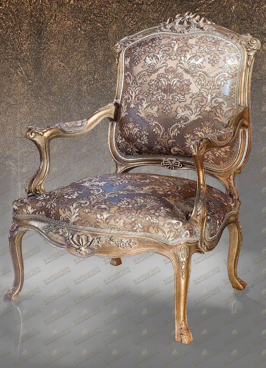 Rare Seven-Piece Louis XIV Style Giltwood Salon Suite from France, circa  1880