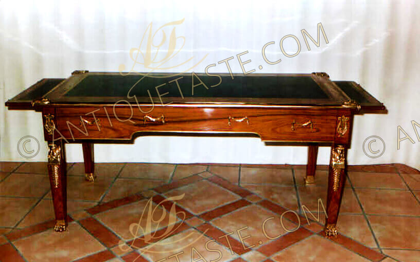 French writing desk. Formal reproduction furniture.