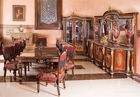 Louis XV style Dining Room Set after the model by François Linke