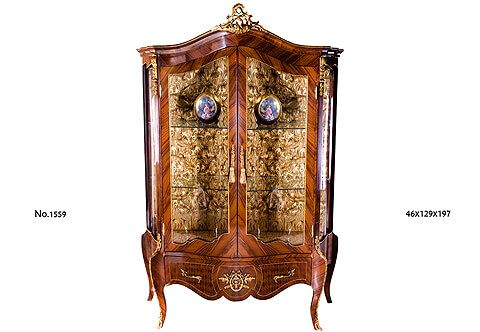 Antique Furniture, François Linke, Louis XVI Style Vitrine Cabinet