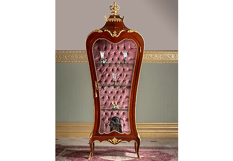 style French Corner Louis Reproductions Cabinet, XVI Louis Furniture XV Vitrine, Display